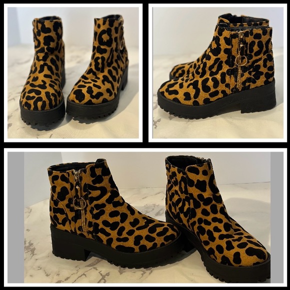 Qupid leopard ankle boots - Picture 3 of 12